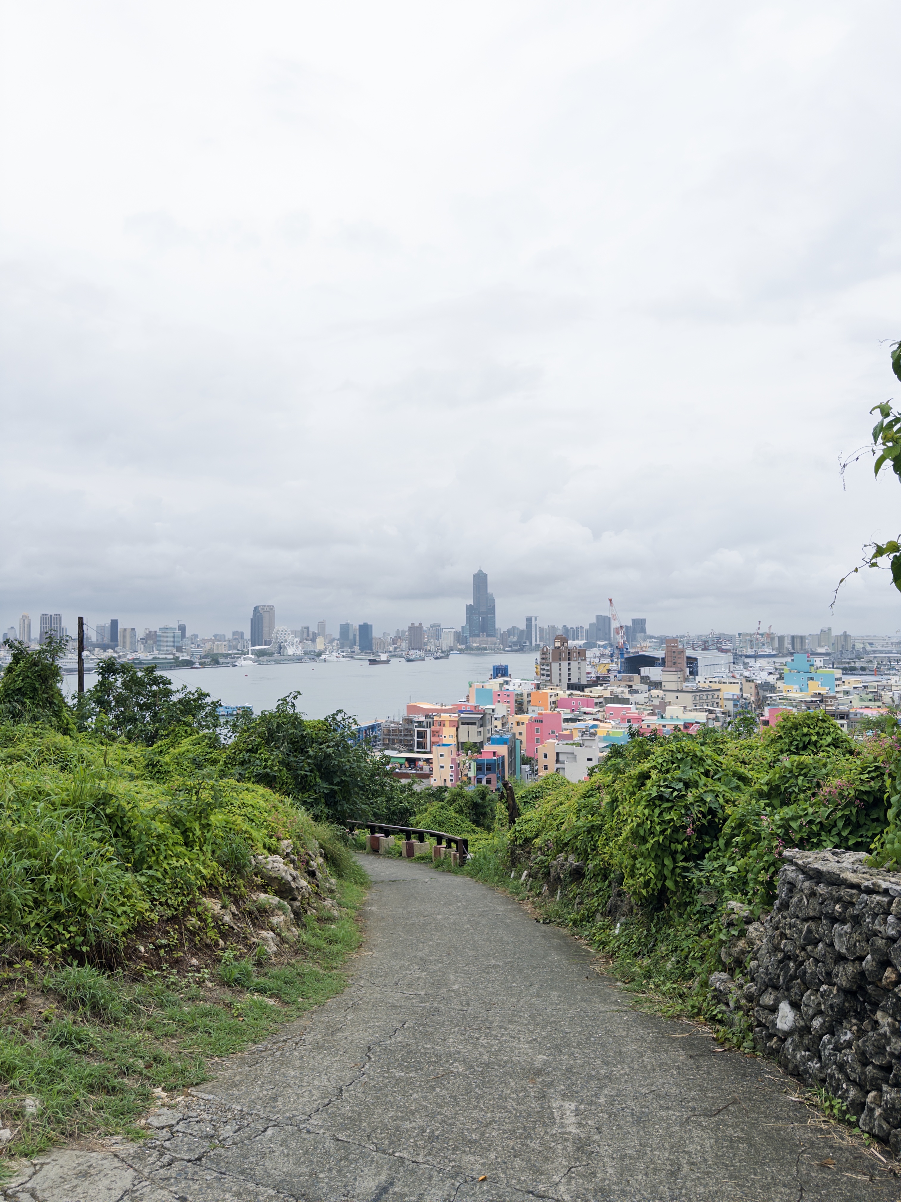 Road overlooking the rest of the island from the fort.